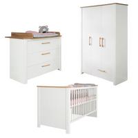 BABYZIMMER-SET Ava 3-teilig - Weiß, Holzwerkstoff (138.5/200/119cm) - Roba