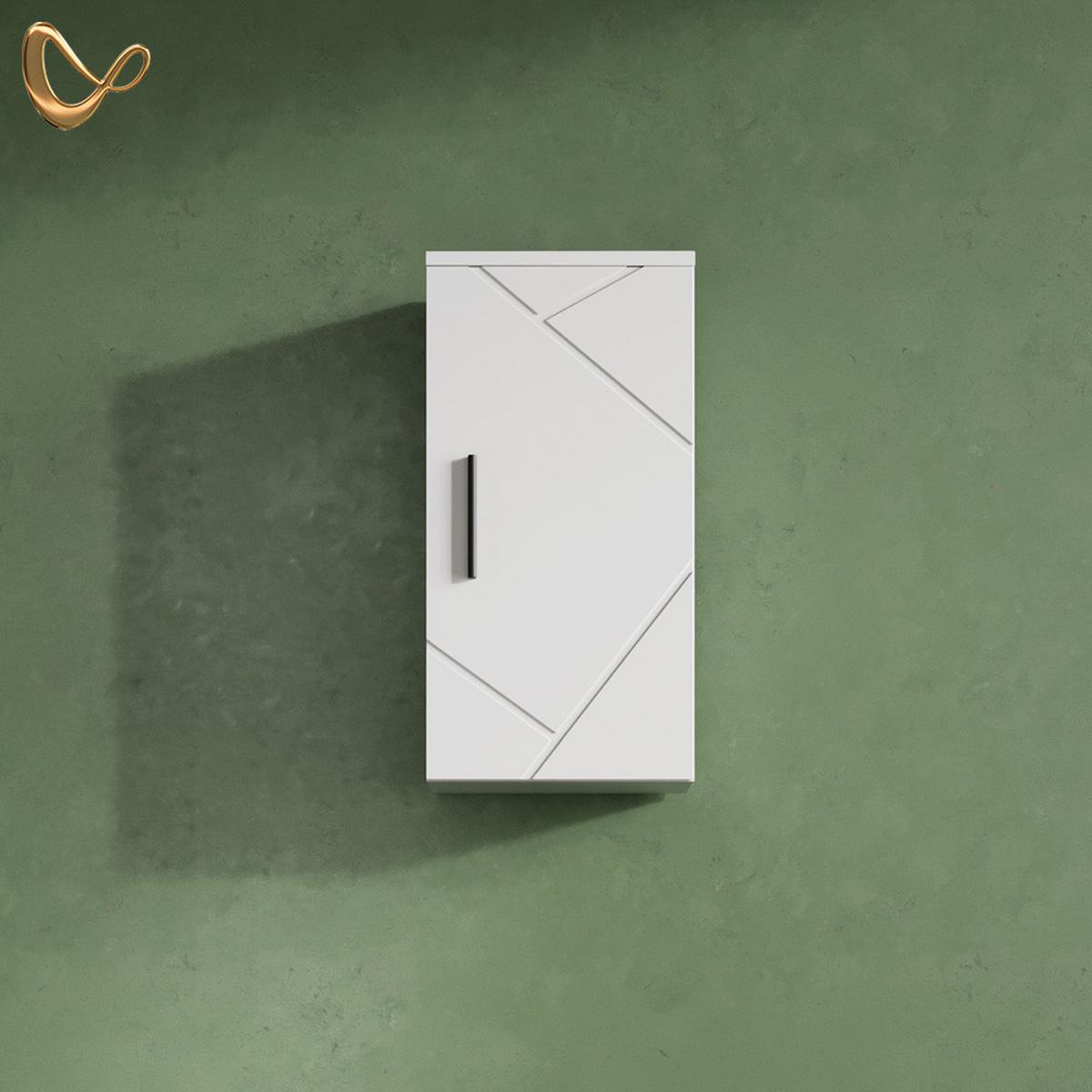 BADSCHRANK Ronco Weiß Hochglanz 30 x 59 cm - Weiß Hochglanz, Holzwerkstoff (30/59/24cm) - Livinity®
