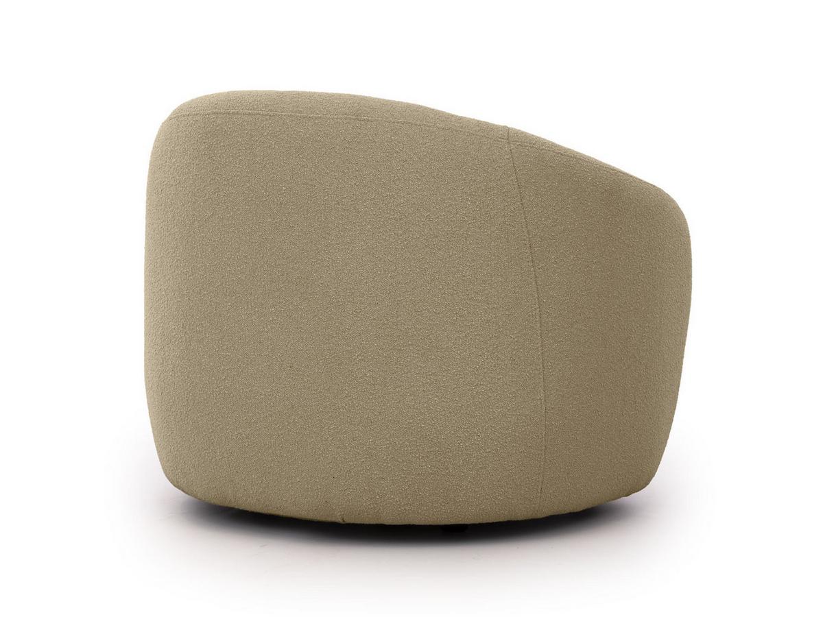 SESSEL Roundi Beige Bouclé - Beige/Schwarz, Holz/Kunststoff (90/76/80cm) - S-Style Möbel