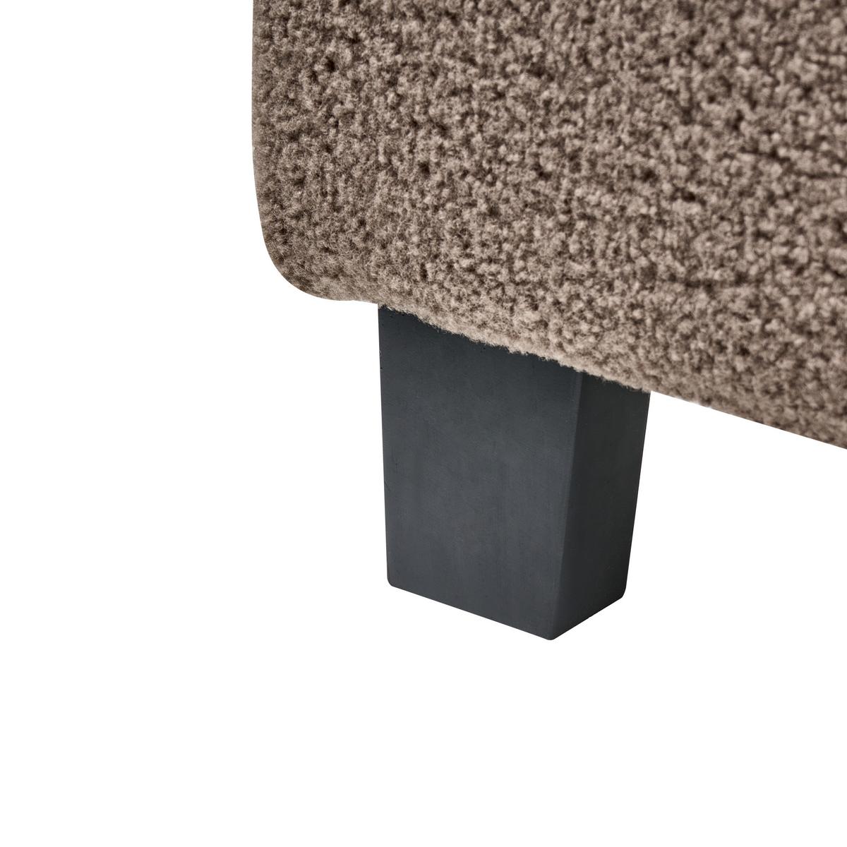 BETT 180/200 cm Taupe Roanne - Taupe/Braun, Textil (180/200cm) - Beliani