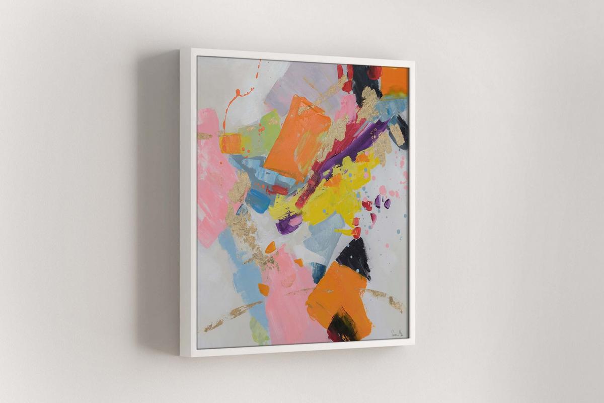 ACRYLBILD HANDGEMALT 80/80 cm - Multicolor, Holz/Textil (80/80cm) - KUNSTLOFT