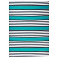 OUTDOORTEPPICH Blau Saugor - Blau/Schwarz, Kunststoff (120/180cm) - Beliani