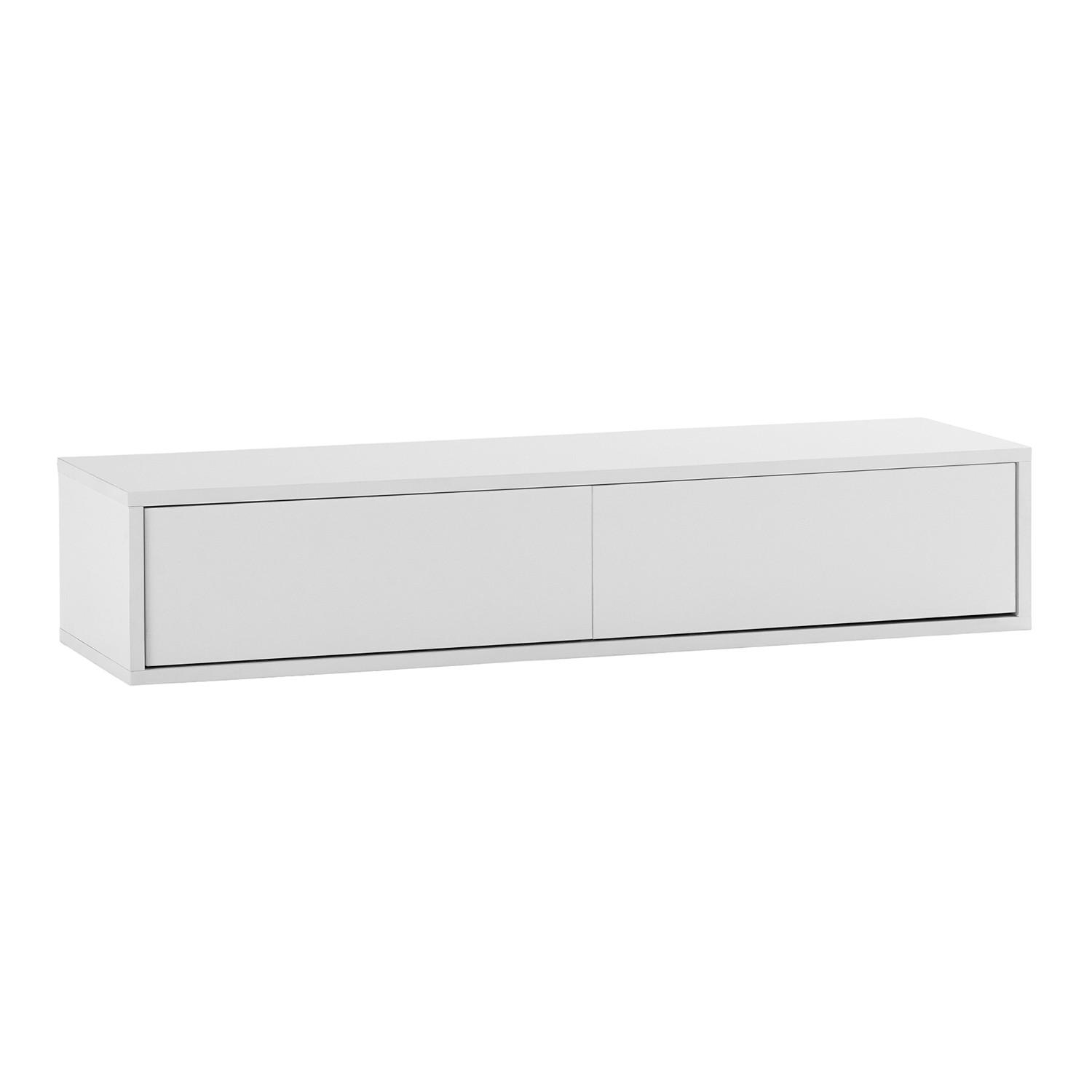 KONSOLENTISCH schwebender Auri 2 schubladen Weiß - Weiß, Holzwerkstoff (100/20/30cm) - VS Venta-stock
