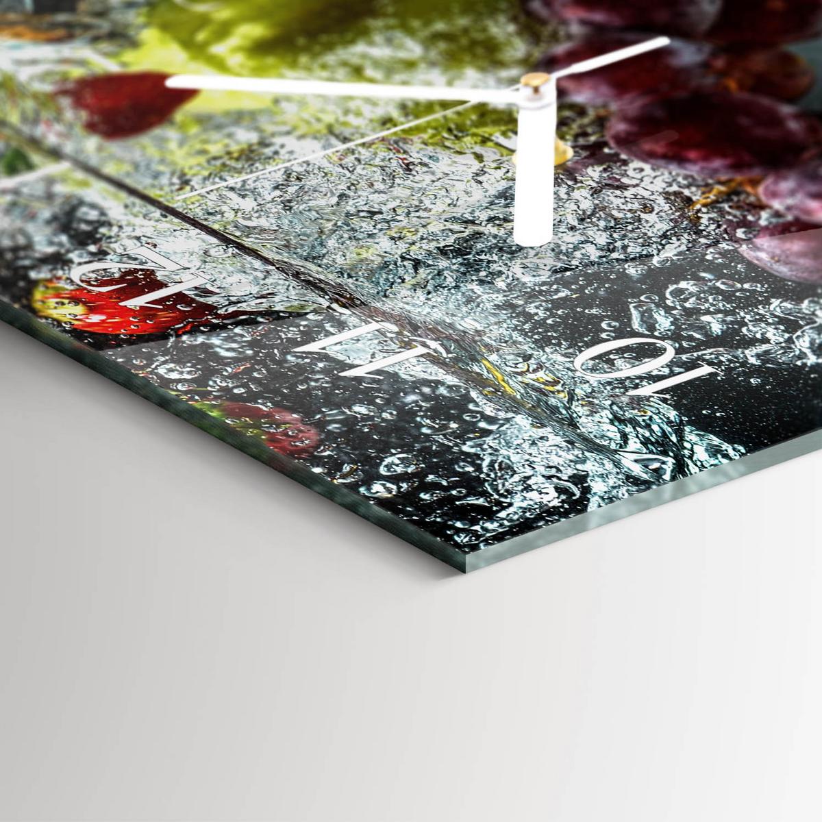 WANDUHR aus Glas 60x30 cm - Obst - Multicolor, Glas (60/30/0.4cm) - TULUP