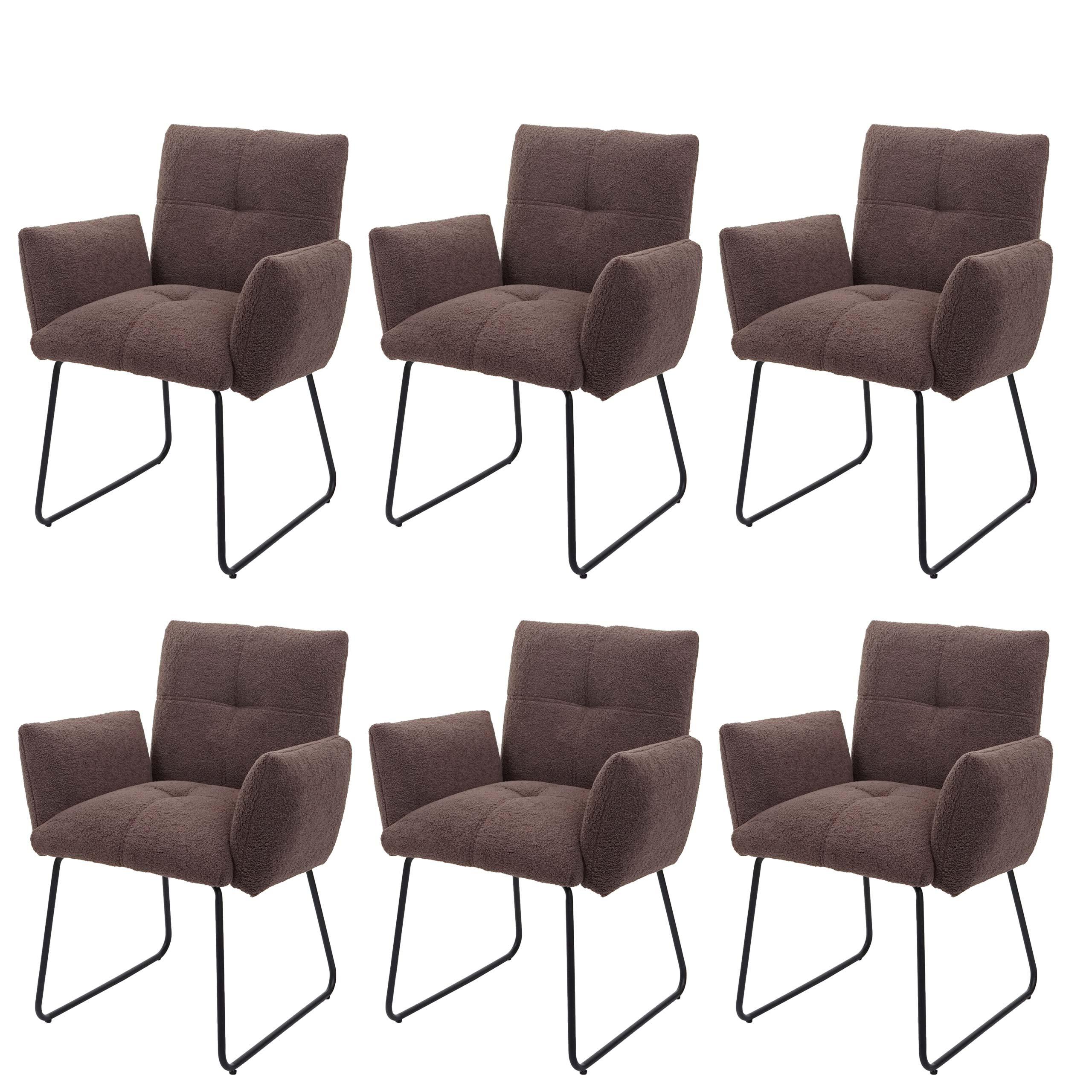 ESSZIMMERSTUHL Braun 6er-Set - Braun, Textil (79/87/52cm) - MCW
