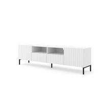 TV LOWBOARD Weiß, Schwarz 200/56/42 - Schwarz/Weiß, Holzwerkstoff (200/56/42cm) - RAUMHIRSCH FURNITURE