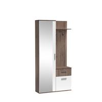 GARDEROBENSCHRANK RAMO 97/195/30 Modern Garderobenschrank Braun - Weiß/Braun, Holzwerkstoff (97/195/30cm) - MASSENO