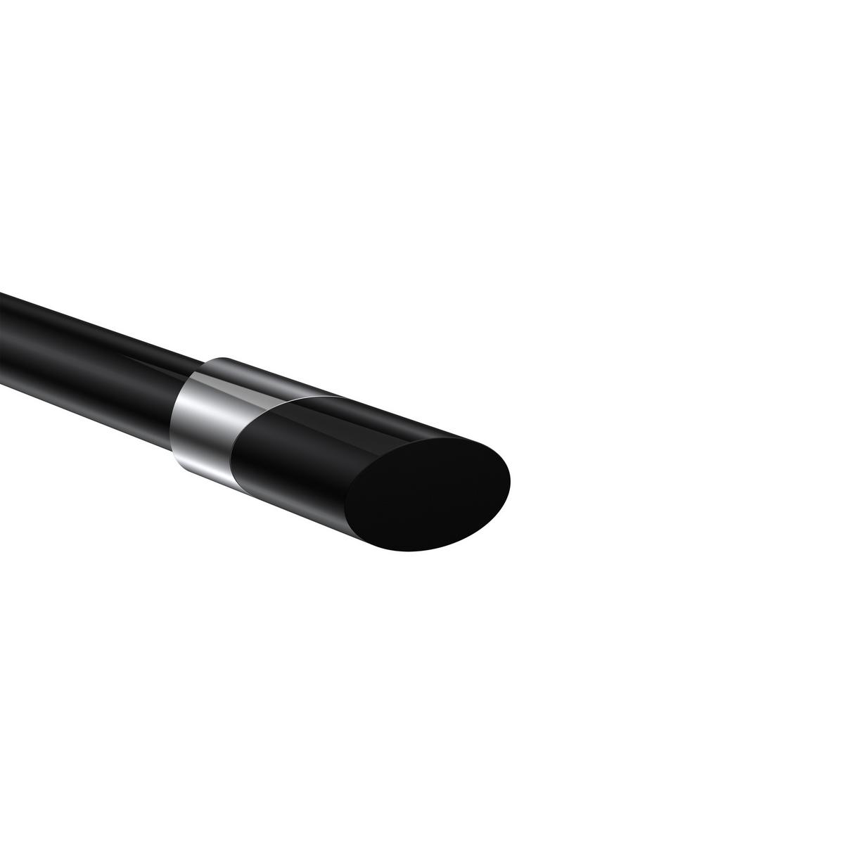 ENDSTÜCKE FÜR GARDINENSTANGEN 20 mm Ø, Verano Chrom/Schwarz, Packung 2 Stück - Chromfarben/Schwarz, Metall (6.1/2.5/2.5cm) - INTERDECO