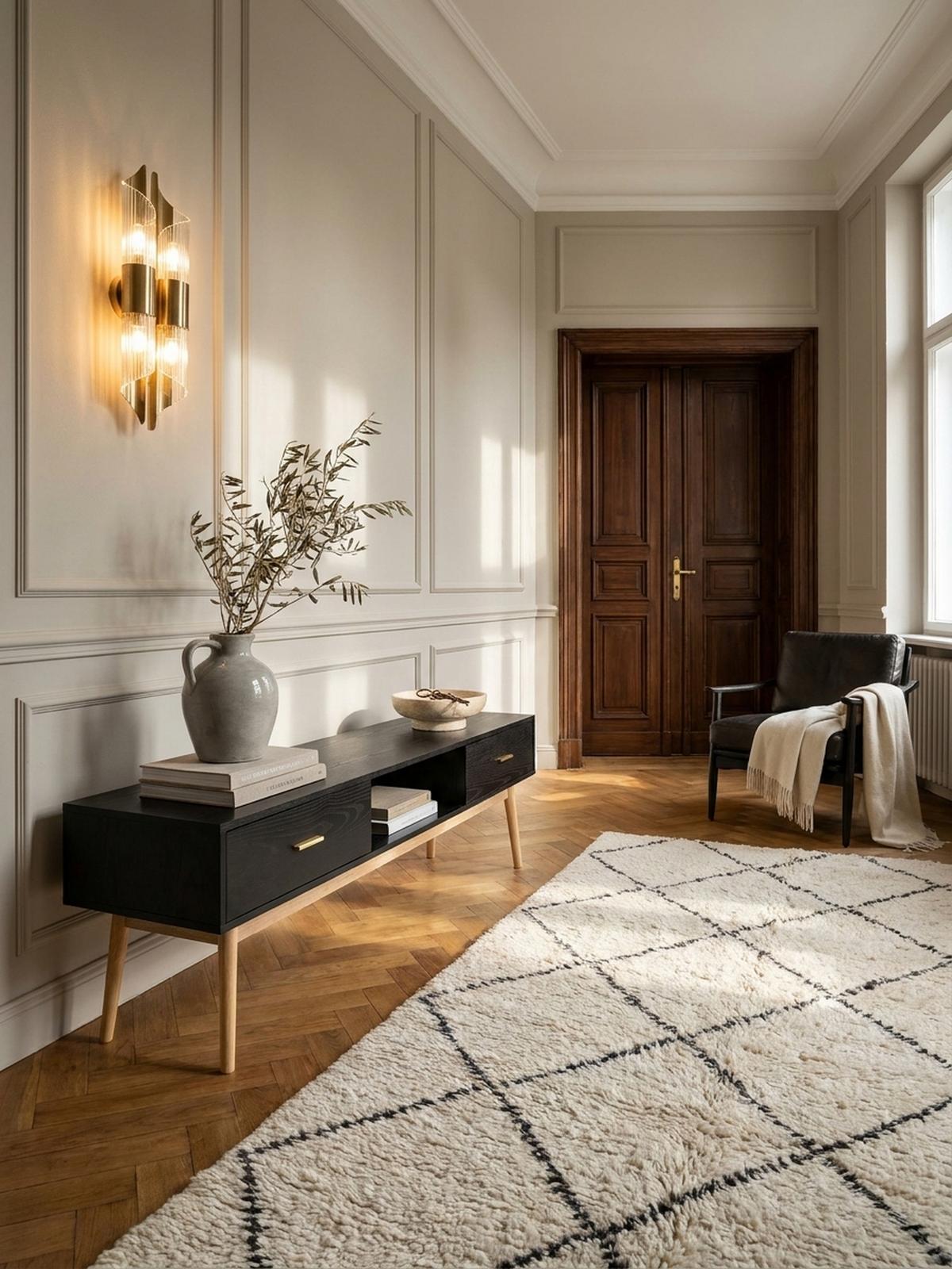 LOWBOARD Schwarz Eiche-Dekor Modern Stil 150x50x40 cm mit Schubladen und Ablagefach - Eichefarben/Schwarz, Holz (150/50/40cm) - KADIMA DESIGN