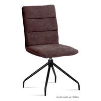 ESSZIMMERSTUHL drehbar (2er-Set) Donata 47x92x60 Schwarz/Braun - Schwarz/Braun, Kunststoff (60/92/47cm) - 58aufmkessel