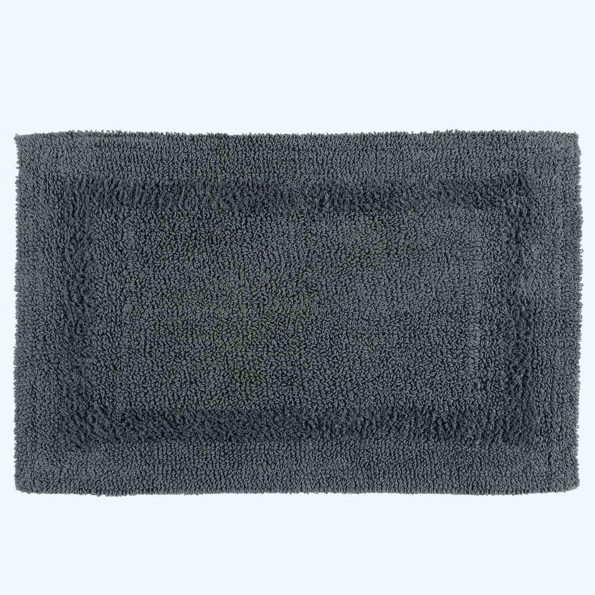 BADGARNITUR 2-teilig, Badematte & WC-Vorleger, wendbar - Grau, Textil (50/80cm) - Homescapes