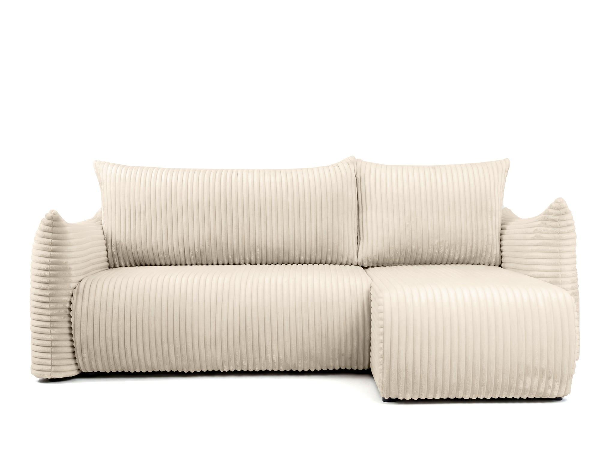 ECKSOFA Mailand Xs Mit Schlaffunktion - Ecru, Holzwerkstoff/Textil (226/154cm) - Fun Möbel