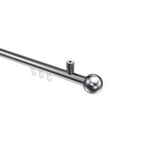 GARDINENSTANGE INNENLAUF Sonius Luino 200 cm, 1-läufig, 20 mm Ø Chrom - Chromfarben, Metall (200cm) - INTERDECO