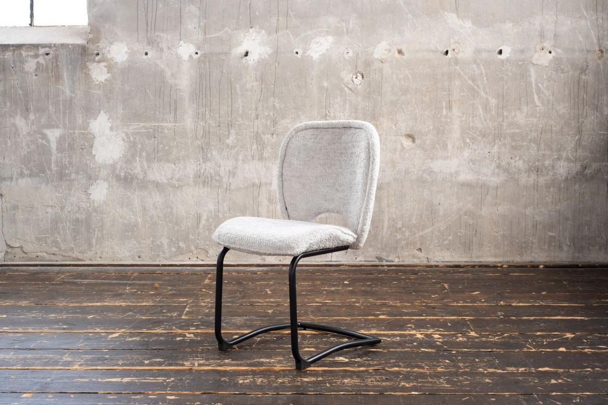 ESSZIMMERSTUHL JONA Hellgrau Webstoff (1er-Set) - Hellgrau, Kunststoff/Textil (49/92/59cm) - KAWOLA