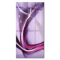 WANDUHR aus Glas 30x60 cm - Abstraktion - Lila, Glas (30/60/0.4cm) - TULUP