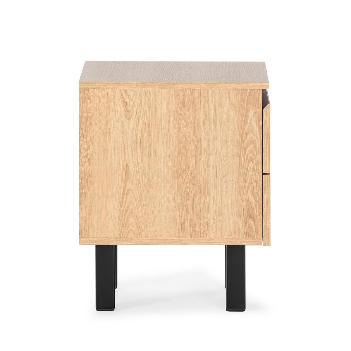 NACHTTISCH Molina, eichefarben - Honigeiche, Holzwerkstoff/Metall (40/50/40cm) - VS Venta-stock