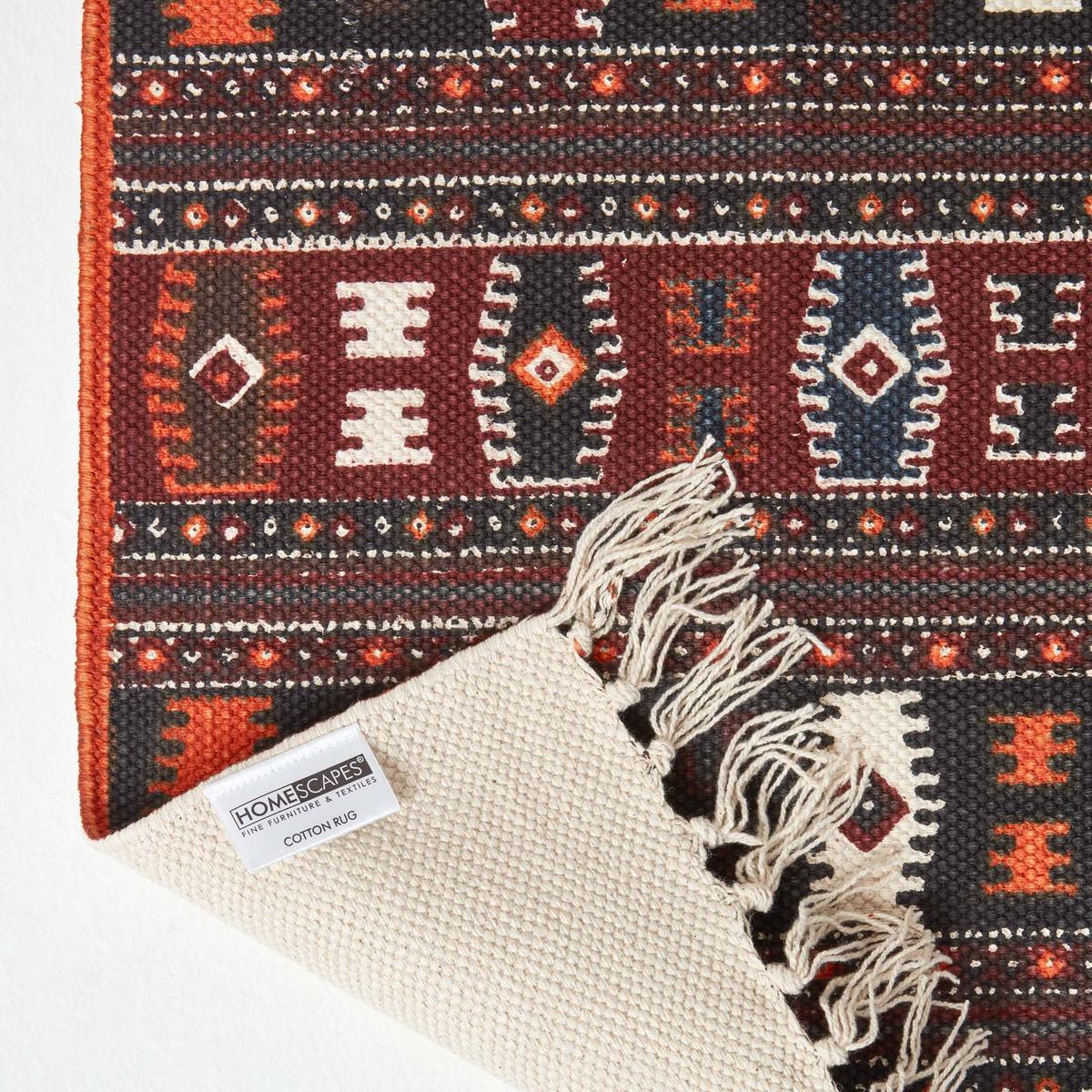 TEPPICHLÄUFER Kelim-Muster 66/200 cm - Braun, Textil (66/200cm) - Homescapes