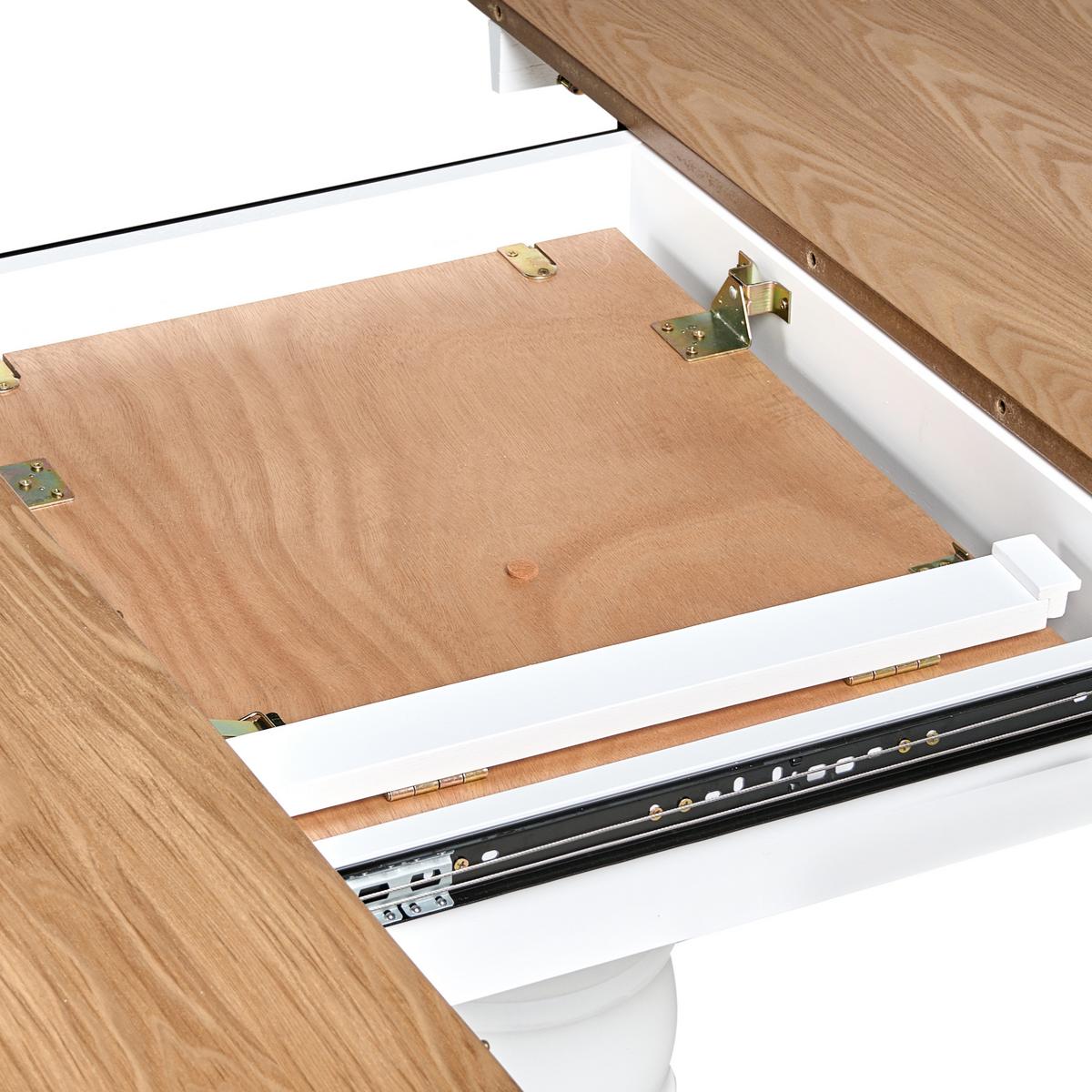 ESSTISCH ausziehbar Helle Esche 106-150/106 cm Holz Akron - Hellbraun, Holz (106/106/74cm) - Beliani