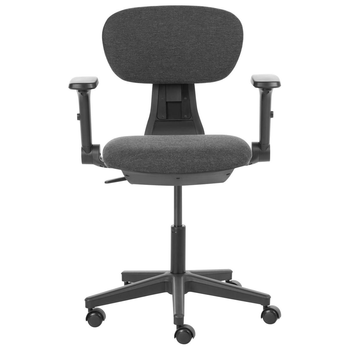 BÜROSTUHL Stoff Schwarz Core - Schwarz, Textil (68/88/68cm) - Beliani
