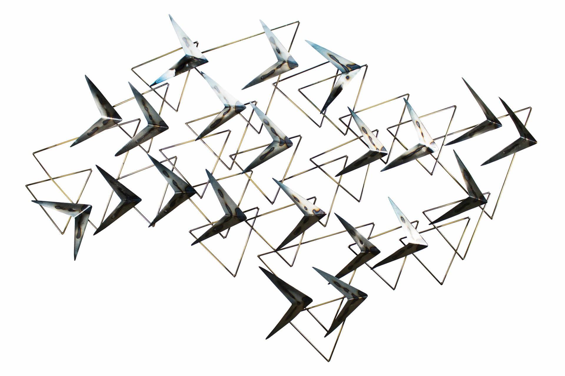 WANDDEKO Silber 147/99 cm - Silberfarben, Metall (3.7/99/4cm) - KUNSTLOFT