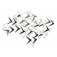 WANDDEKO Silber 147/99 cm - Silberfarben, Metall (3.7/99/4cm) - KUNSTLOFT