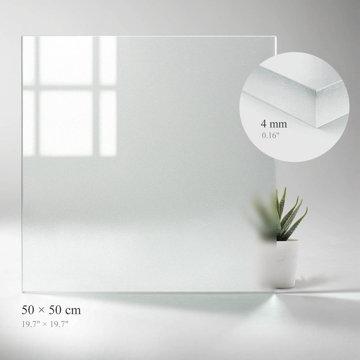 TISCHPLATTE 50x50 cm milchglas - Transparent, Glas (50/50/0.4cm) - TULUP