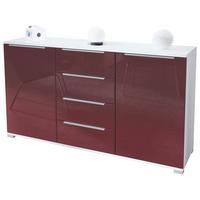 SIDEBOARD Linio Bordeaux Hochglanz - Bordeaux, Holzwerkstoff (138.5/75.5/35cm) - Vladon