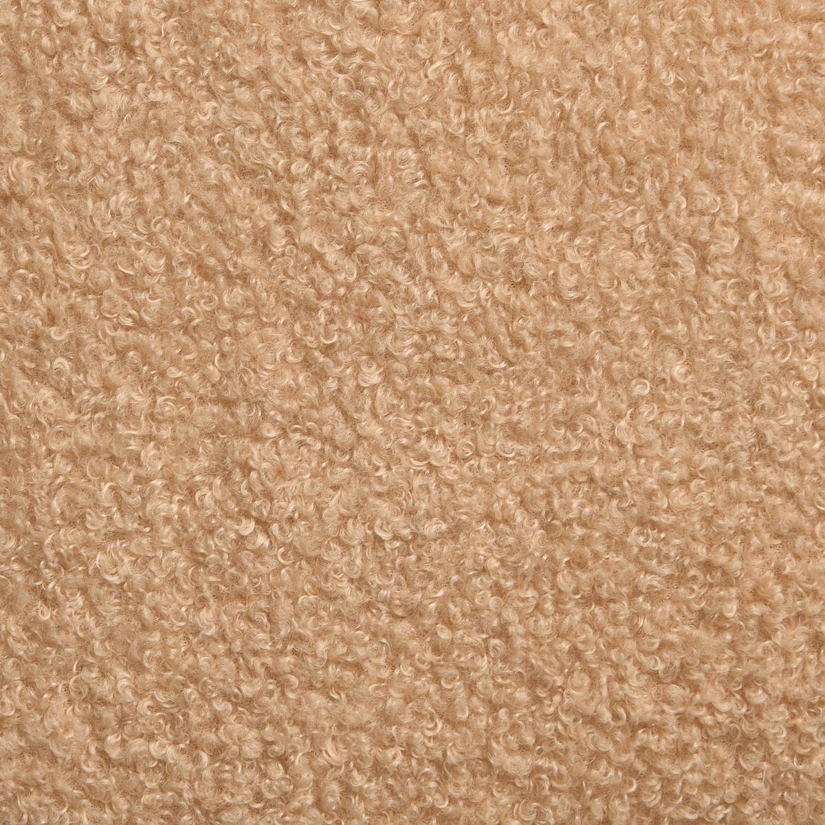 POUF Bouclé Beige Caliente - Beige, Textil (60/44/60cm) - Beliani