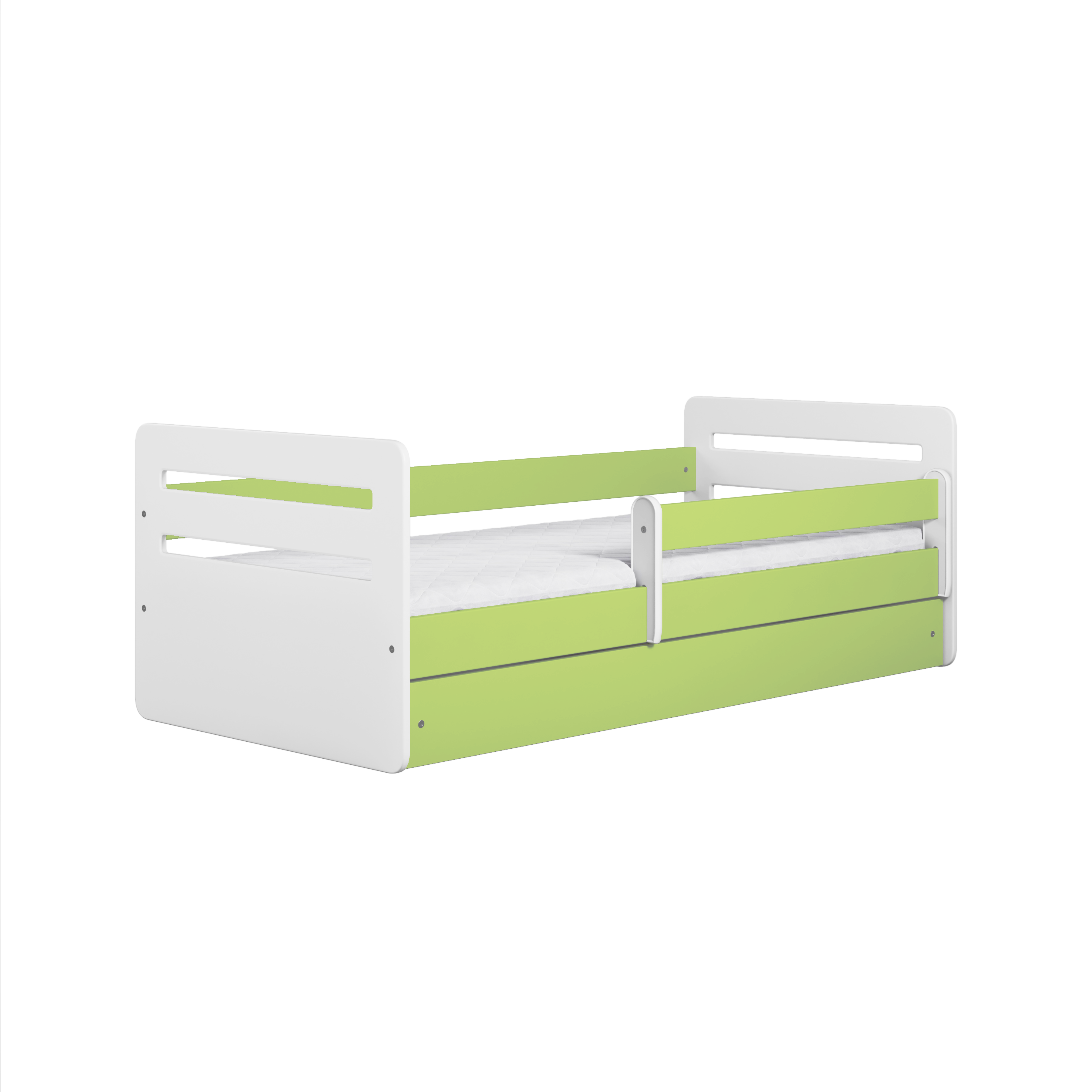 KINDERBETT Tomi mit Schublade ohne Matratze Grün 90/65/144 - Grün, Holzwerkstoff (80/140cm) - RAUMHIRSCH FURNITURE