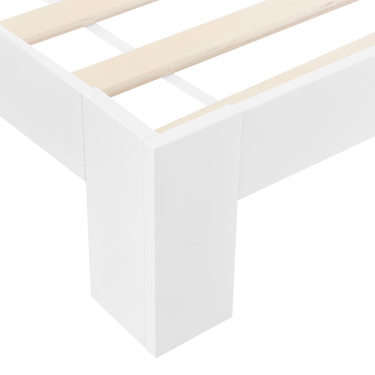 HOLZBETT Raisio - Weiß, Holz (120/200cm) - [en.casa]