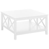 COUCHTISCH weiß quadratisch 80/80cm Lotta - Weiß, Holzwerkstoff (80/80/45cm) - Beliani