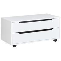 BADEZIMMERSCHRANK 80 cm Weiß Osasco - Weiß, Holzwerkstoff (80/39/39cm) - Beliani