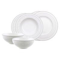 BASIC-SET Gray Pearl weiß 6-tlg. - Weiß, Keramik (2/2/2cm) - Villeroy & Boch