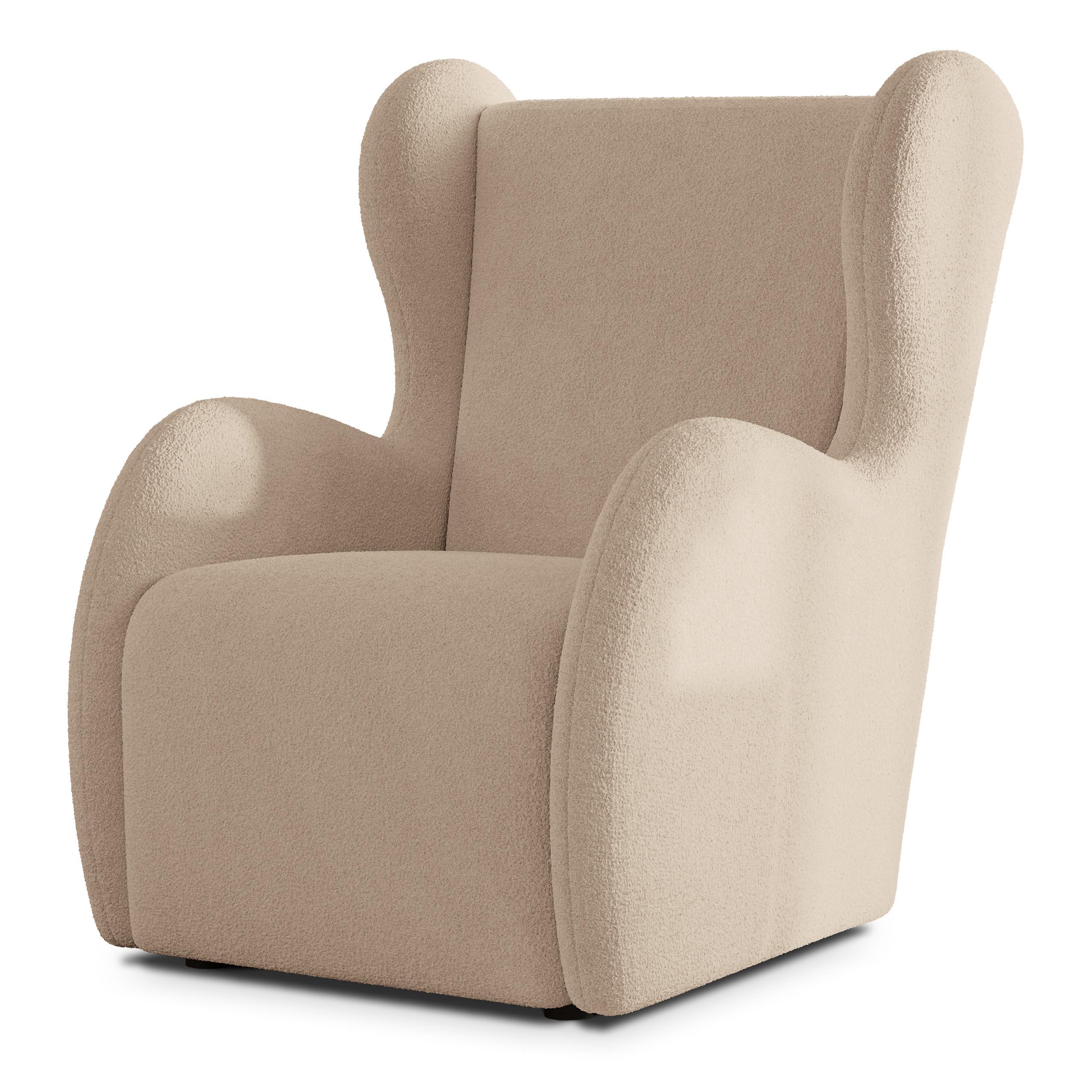 SESSEL MASTI Polstersessel Loungesessel ergonomisch, Beige - Beige, Holzwerkstoff/Kunststoff (74/100/86cm) - MASSENO