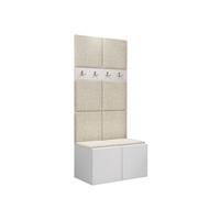 GARDEROBEN-SET Orion IV - Creme/Weiß, Holzwerkstoff/Kunststoff (84/186/46cm) - MIRJAN24
