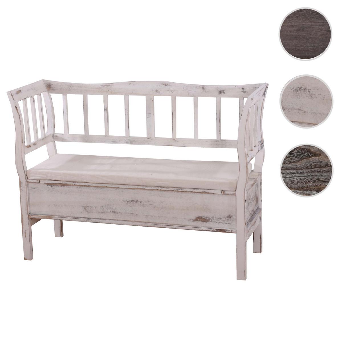 SITZBANK STAUFACH SHABBY-LOOK Cremeweiß - Creme/Weiß, Holz (119/85/40cm) - MCW