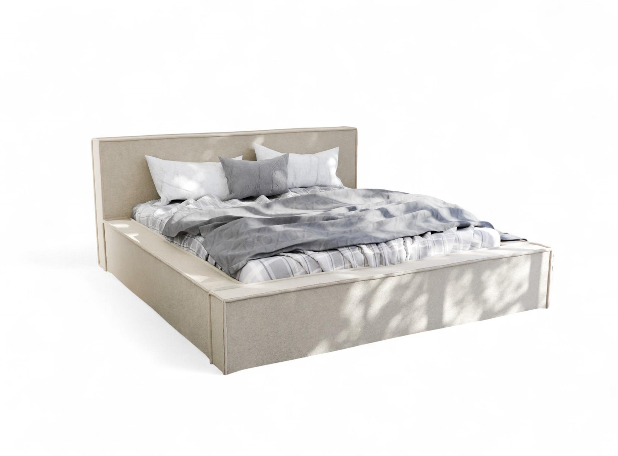 POLSTERBETT Aldana In Freya - Beige, Holzwerkstoff/Textil (120/200cm) - Fun Möbel