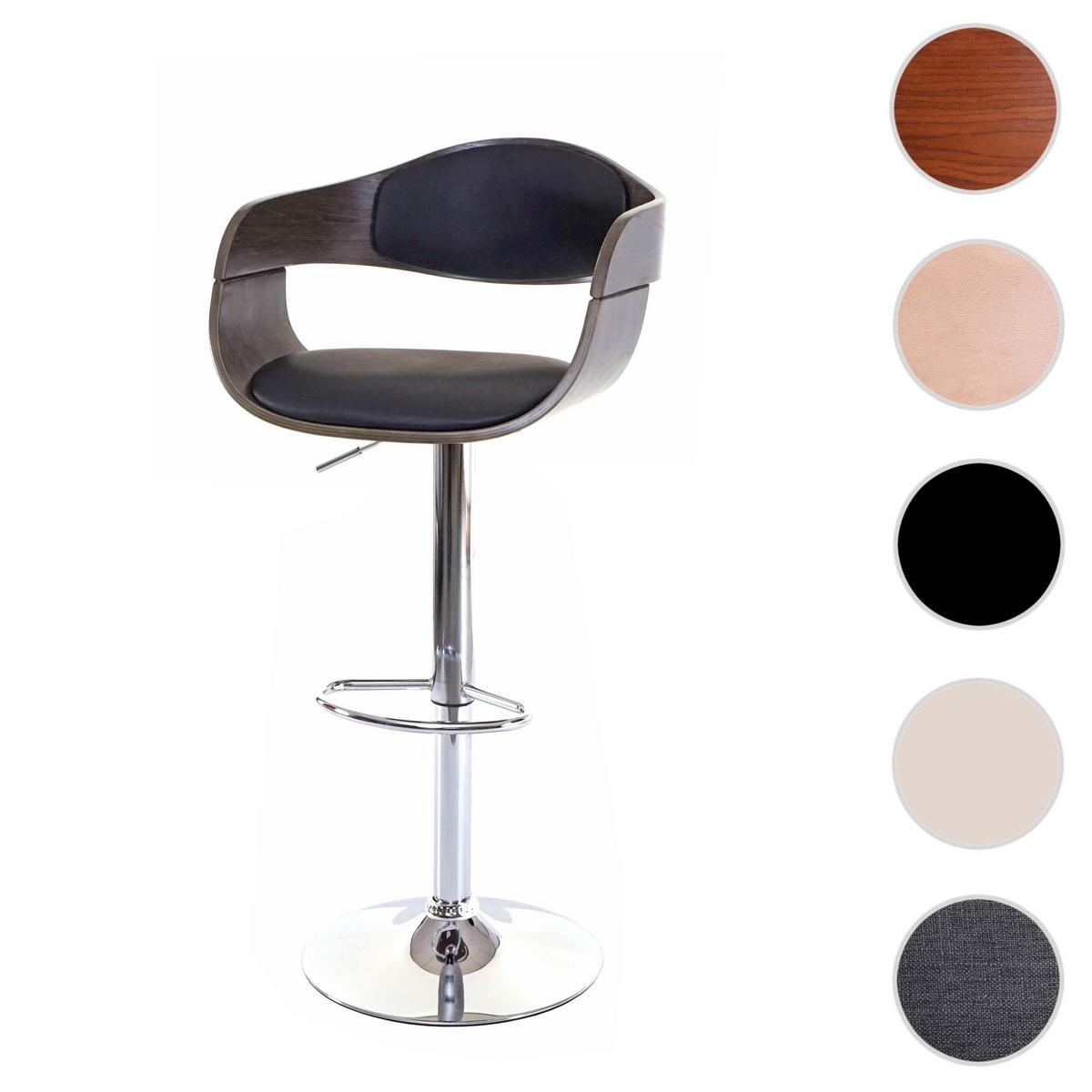 BARHOCKER Grau, Schwarz - Schwarz/Grau, Textil (59/109/50cm) - MCW