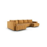 WOHNLANDSCHAFT Armanda - Gelb, Holzwerkstoff/Textil (392/83/185cm) - Fun Möbel