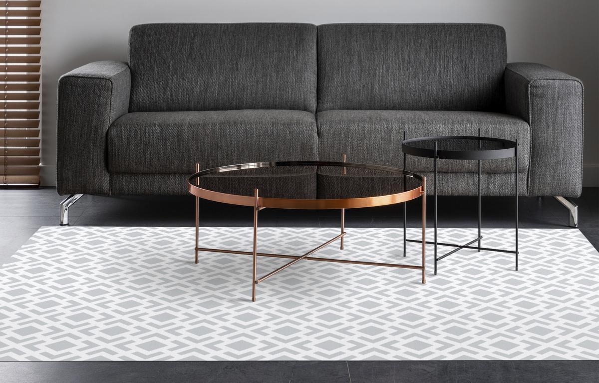 TEPPICH Premium en Vinyle Graue Linien 80x150 cm - Grau, Kunststoff (80/150cm) - STORESDECO