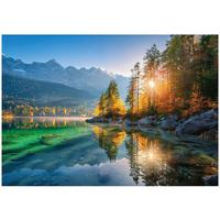 FOTOTAPETE Landschaft Gebirge Blau 300x210 cm - Multicolor, Papier (300/210cm) - Wallarena