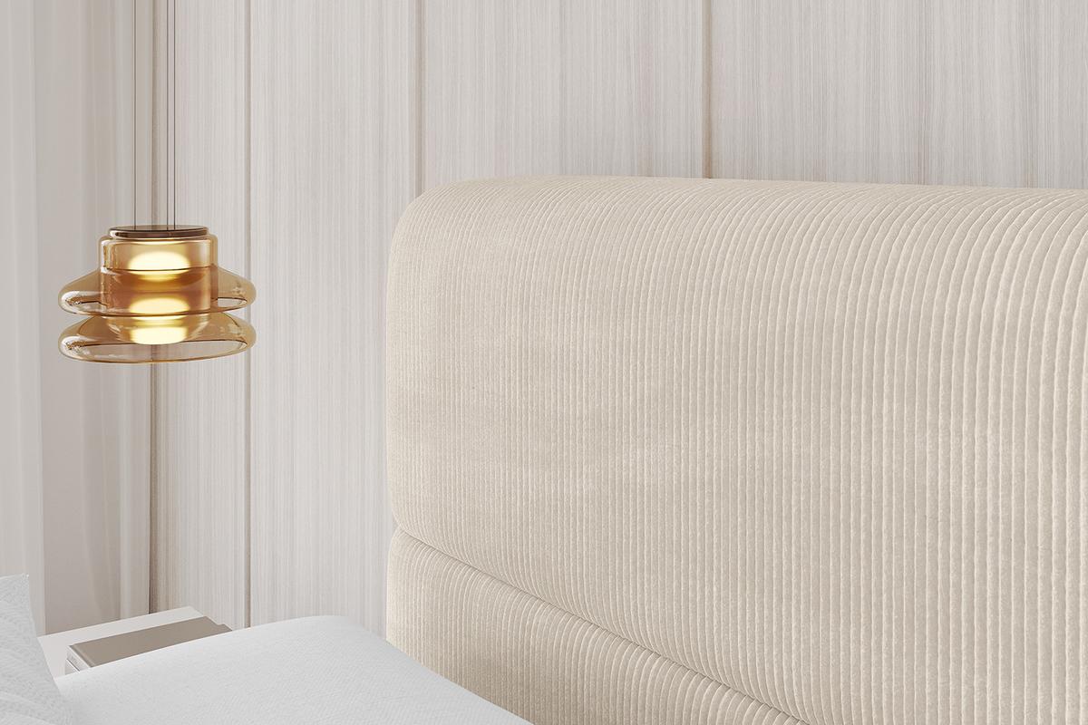 POLSTERBETT mit Bettkasten und Lattenrost, Boxbett ohne Matratze - ELVA 180x200 Beige - Creme, Holzwerkstoff/Textil (180/200cm) - ALTDECOR