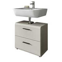 WASCHBECKENUNTERSCHRANK Kaschmir 60 cm, Badschrank mit Vollauszug-Schubladen - Kaschmir/Schwarz, Holzwerkstoff/Kunststoff (60/55/30cm) - Inn.Furn
