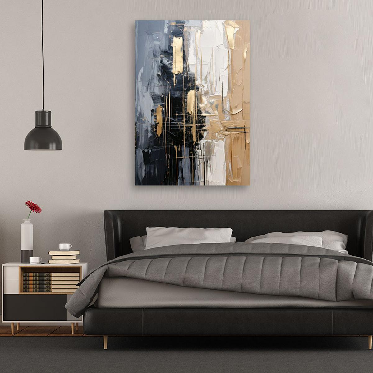 LEINWANDBILD Abstraktion 20x30cm - Goldfarben, Textil (20/30cm) - Feeby