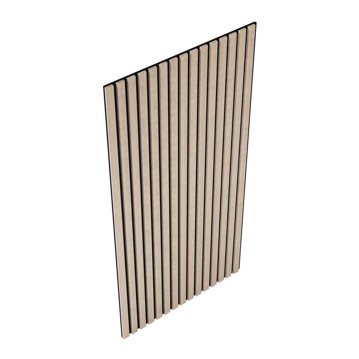 WANDPANEELE Akustik 120x60 cm Eiche Natur Hell (4er-Set) - Naturfarben, Holz (60/120/1.8cm) - Juskys