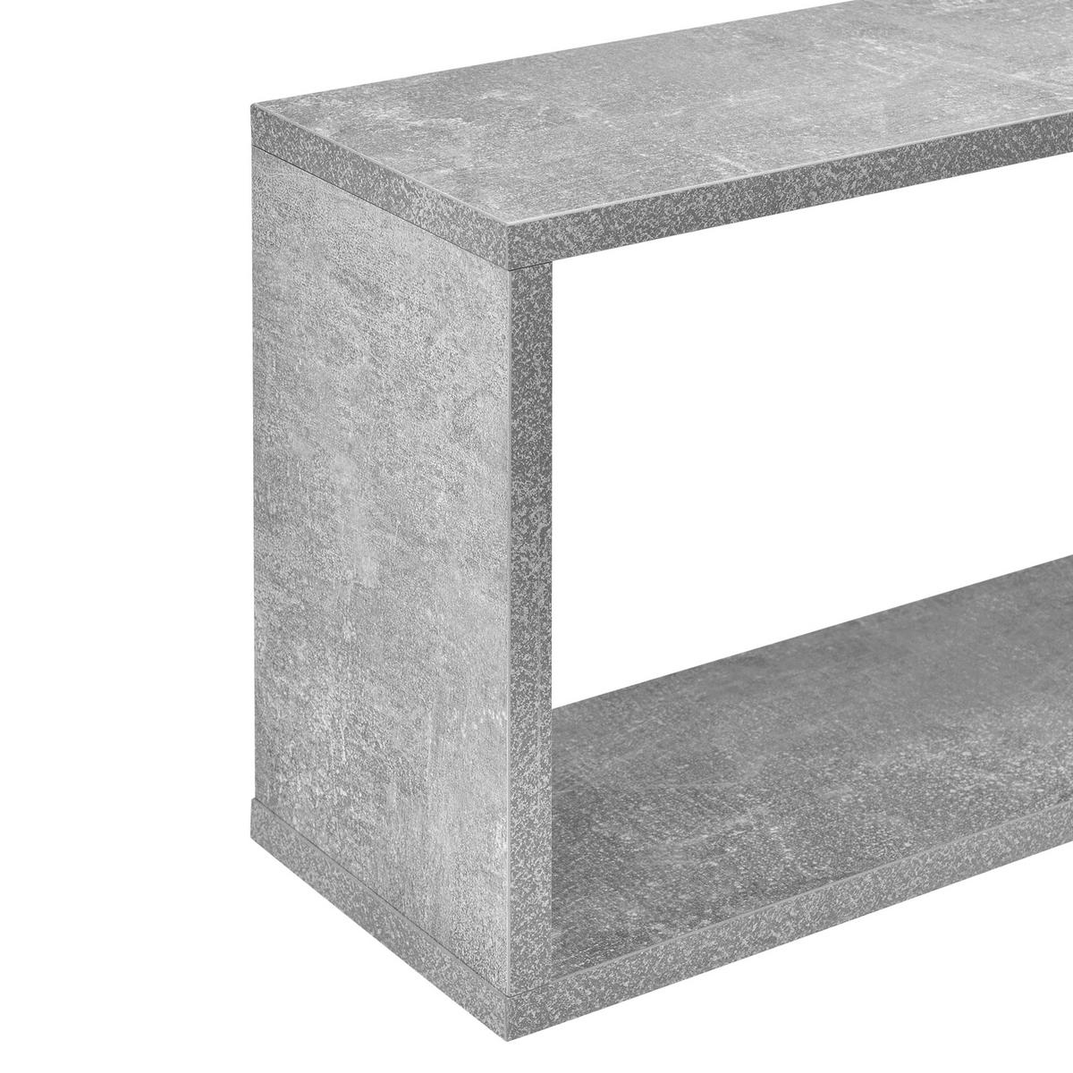 WANDREGAL-SET 3 TLG. Mandal - Grau, Holzwerkstoff (37/19/14.5cm) - [en.casa]