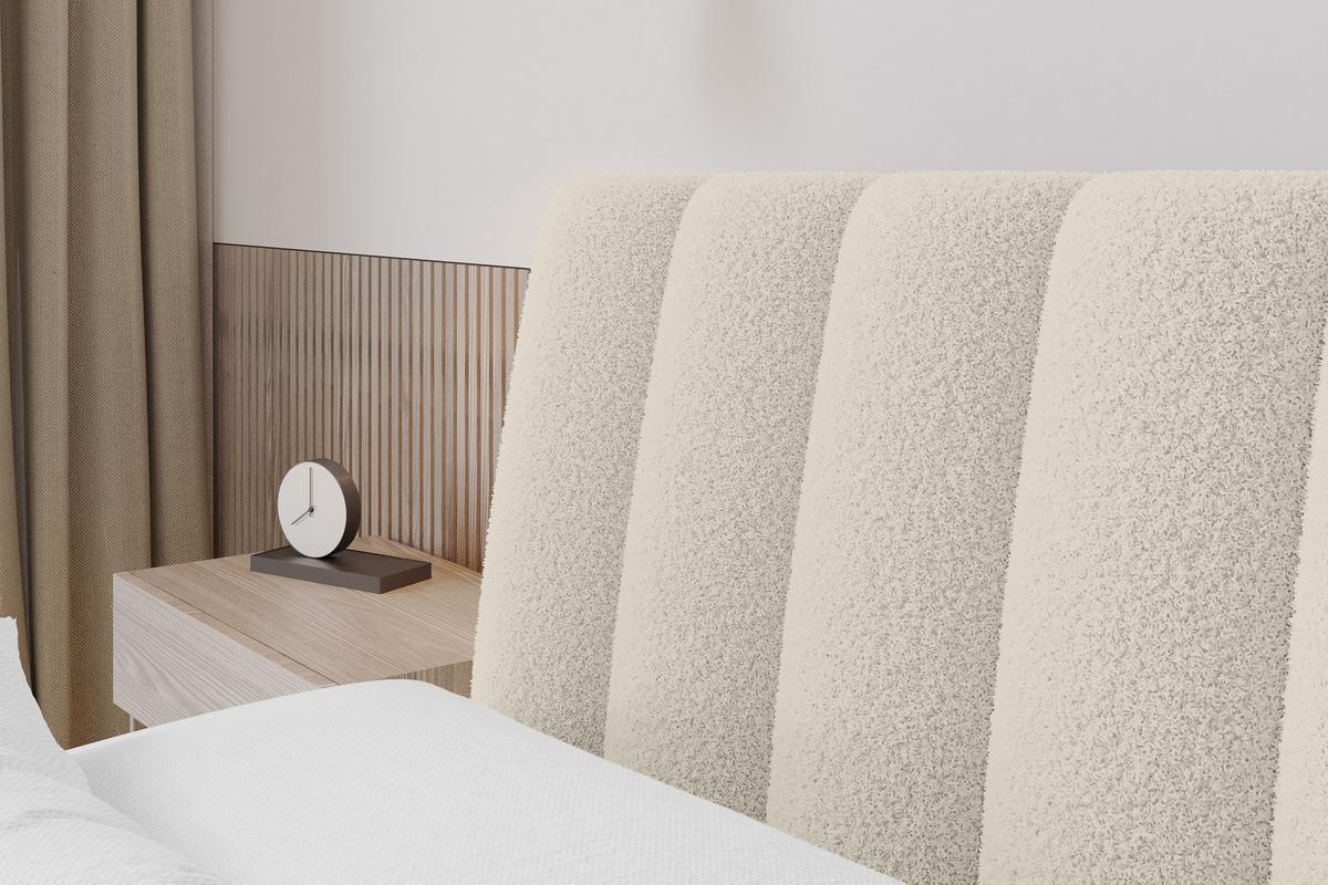 POLSTERBETT mit Bettkasten und Lattenrost, Bett mit Matratze H3/H4 - ILAN 160x200 Beige - Sandfarben, Holzwerkstoff/Textil (160/200cm) - ALTDECOR