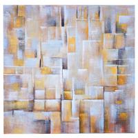 ÖLGEMÄLDE CUBES HANDGEMALT Mehrfarbig - Multicolor, Textil (100/100cm) - MCW