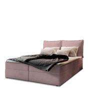 BOXBETT LENTE 180x200 cm mit Matratze und Topper - Rosa - Rosa, Holz (180/200cm) - MASSENO