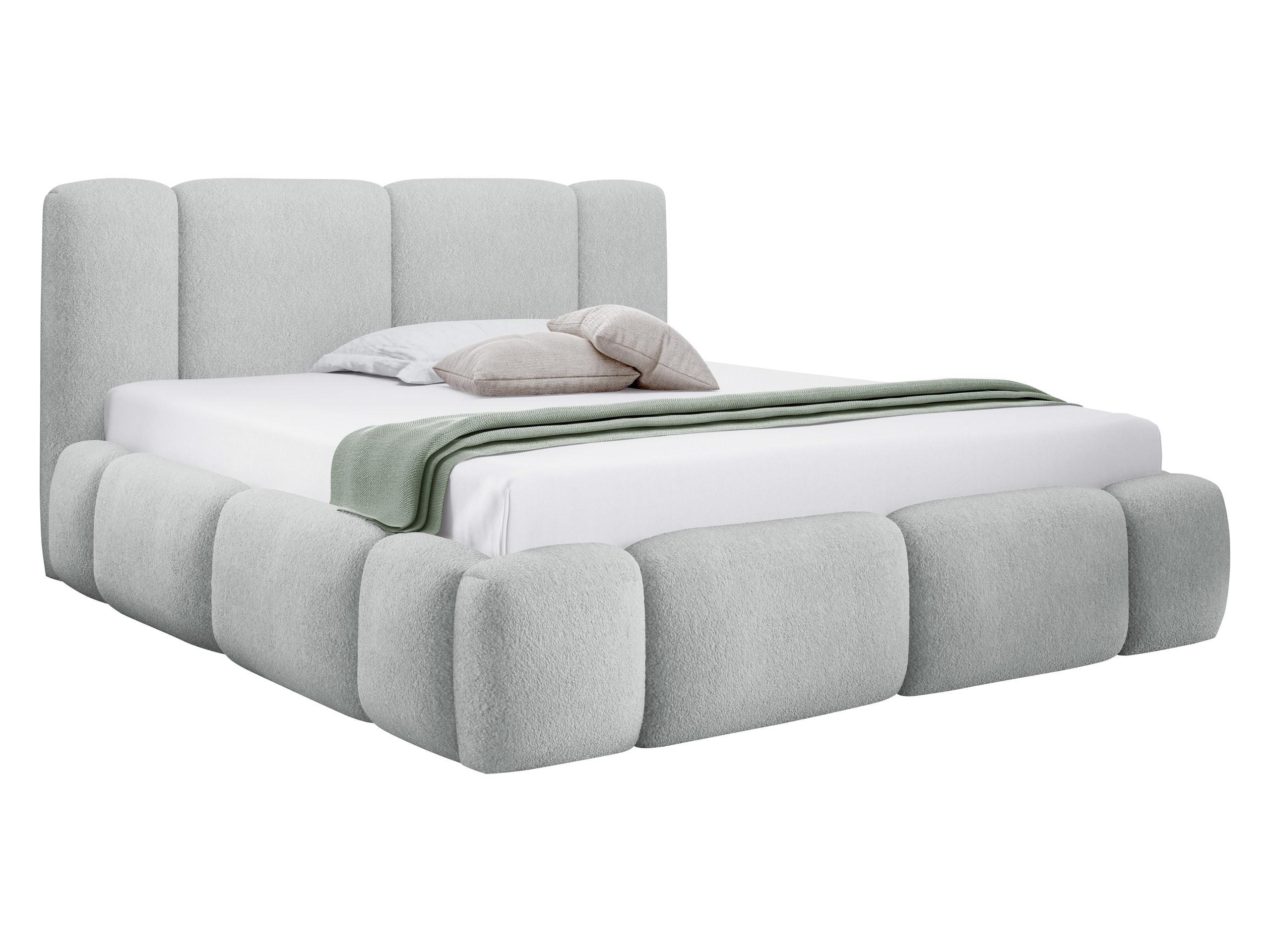 POLSTERBETT Bianco Boucle - Hellgrau, Holz/Textil (120/200cm) - MIRJAN24